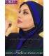 مقنعه کراواتی کد 41 با حریر آبی کاربنی