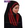 مقنعه تل دار با شال  قرمز کد 42
