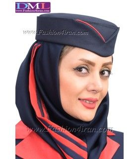 کلاه هواپیمایی کد 12 سرمه‌ای قرمز