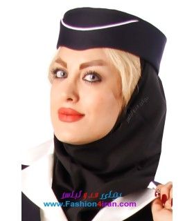کلاه مهمانداری کد 13مشکی سفید