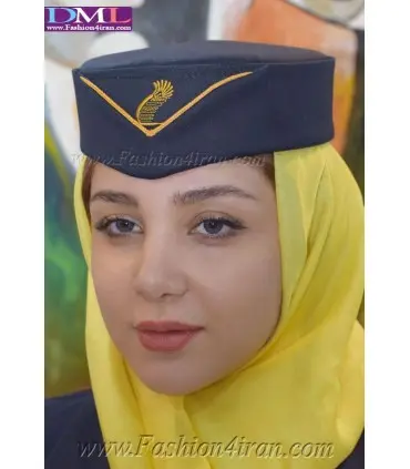 کلاه مهمانداری کد 12 دوخط طلایی