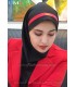 مقنعه فرم کد46 ساتن قرمز