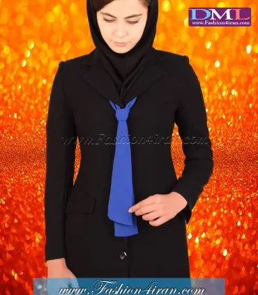 مانتو شلوار کرپ مشکی کد 109