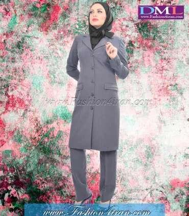 مانتو شلوار فیونا طوسی