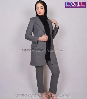 کت زنانه فاستونی ترک طوسی کد 53