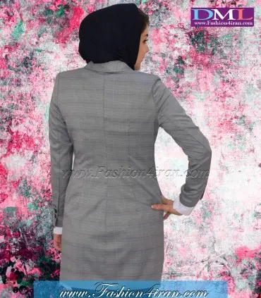 کت تک چهار خانه دکمه مشکی