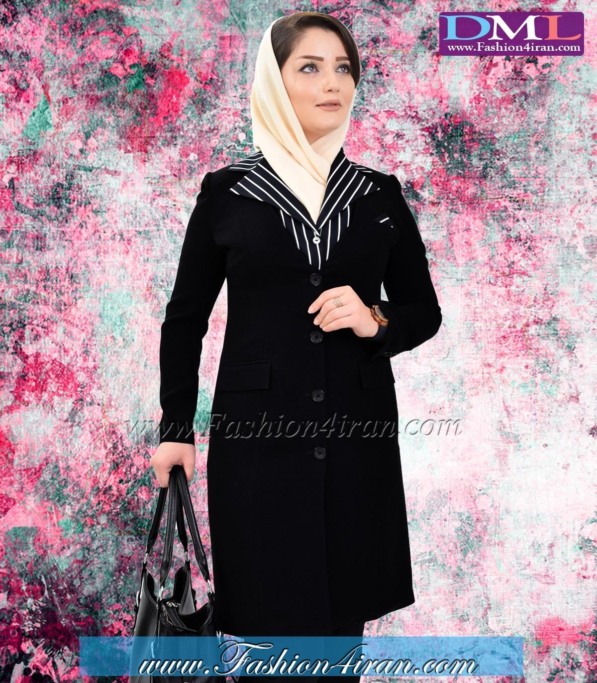 مانتو شلوار کرپ مشکی