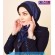 مقنعه اداری آبی تل سرمه‌ای کد 13