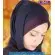 مقنعه اداری تل بادمجانی کد 13