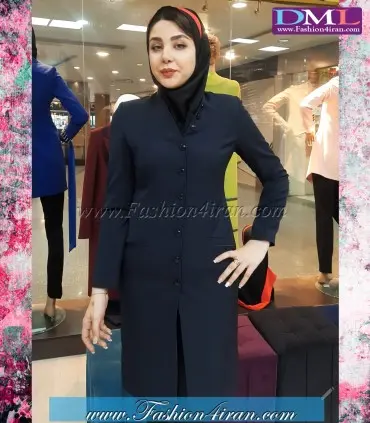 مانتو شلوار مازراتی کد 74 سرمه ای