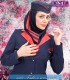 مانتو شلوار فرم سوپر فیونا کد 66 سرمه ای قرمز
