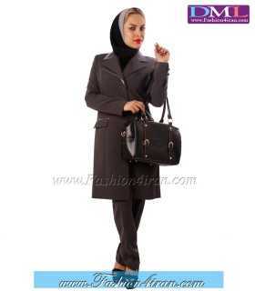 مانتو شلوار فیونا طوسی کد 83