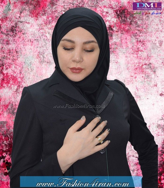 مقنعه توربان مشکی کد 9