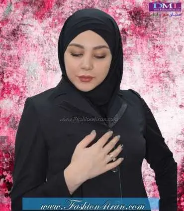 مقنعه توربان مشکی کد 9