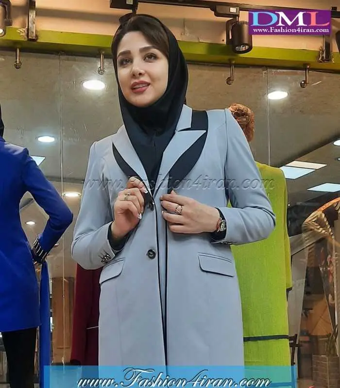 مانتو شلوار مازراتی طوسی کد 142