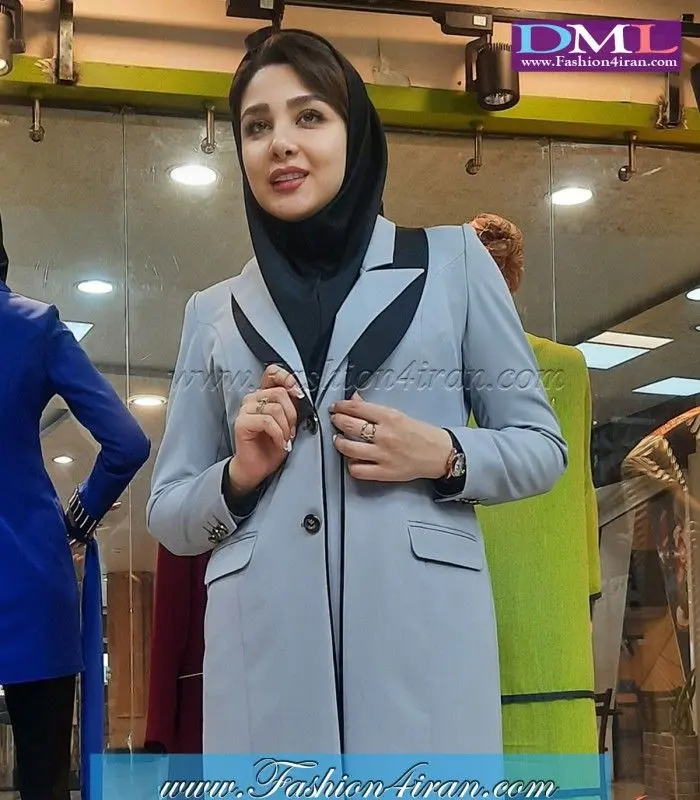 مانتو شلوار مازراتی طوسی کد 142