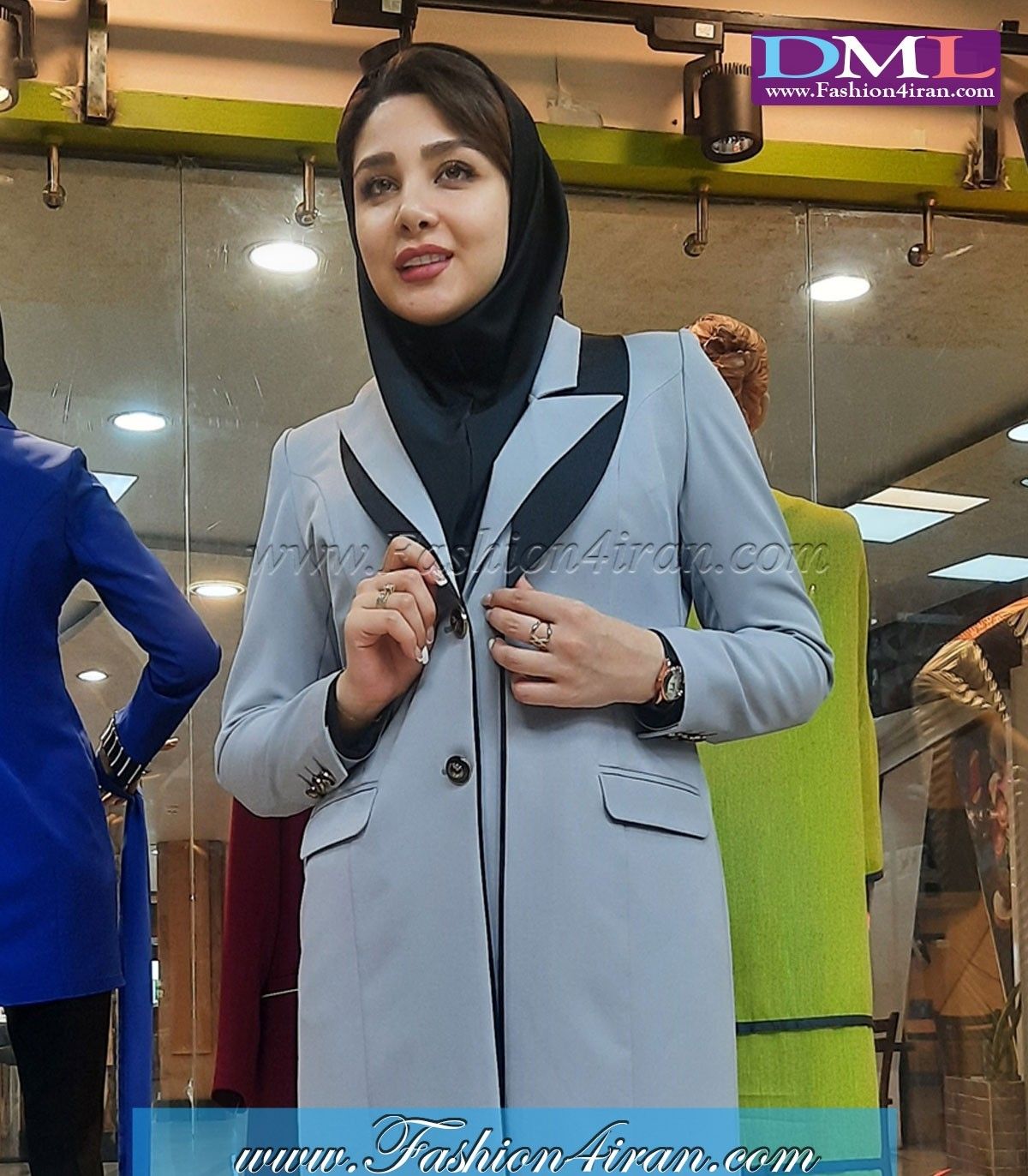 مانتو شلوار مازراتی طوسی کد 142