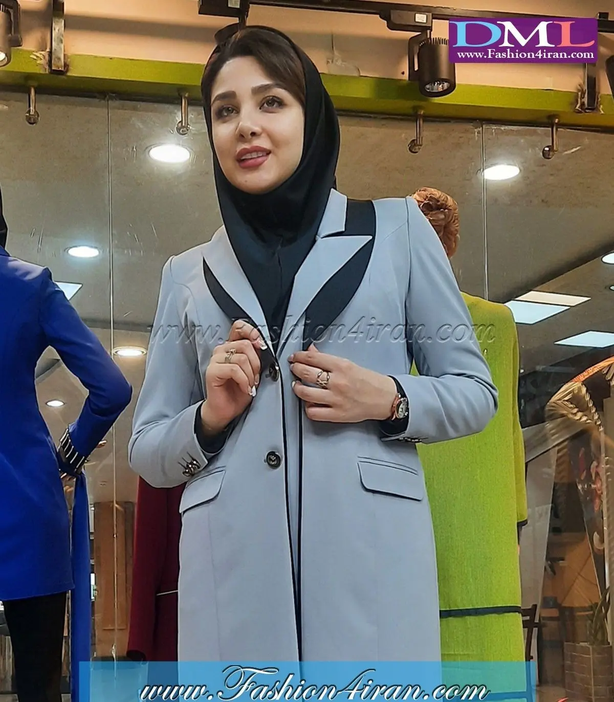 مانتو شلوار مازراتی طوسی کد 142
