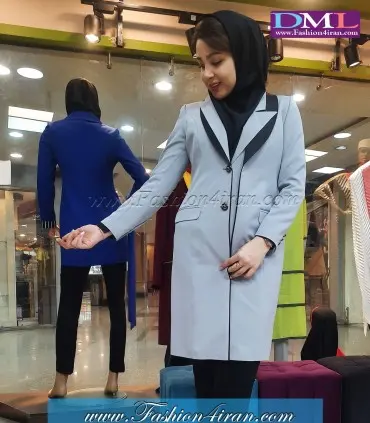 مانتو شلوار مازراتی طوسی کد 142