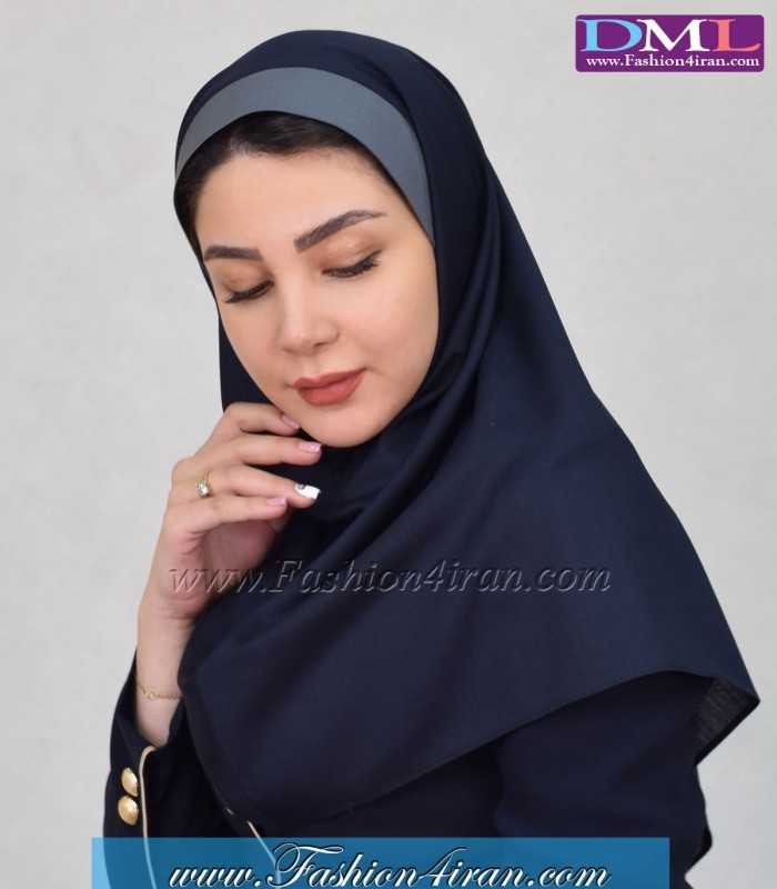 مقنعه فرم کد 47 تل طوسی