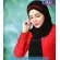 مقنعه فرم شالی تل قرمز کد 44