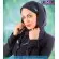 مقنعه فرم شالی سرمه‌ای تل سرمه‌ای کد 44