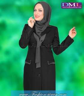 مانتو شلوار فیونا مشکی کد 96