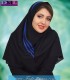 مقنعه فرم کد 38 با حریر آبی