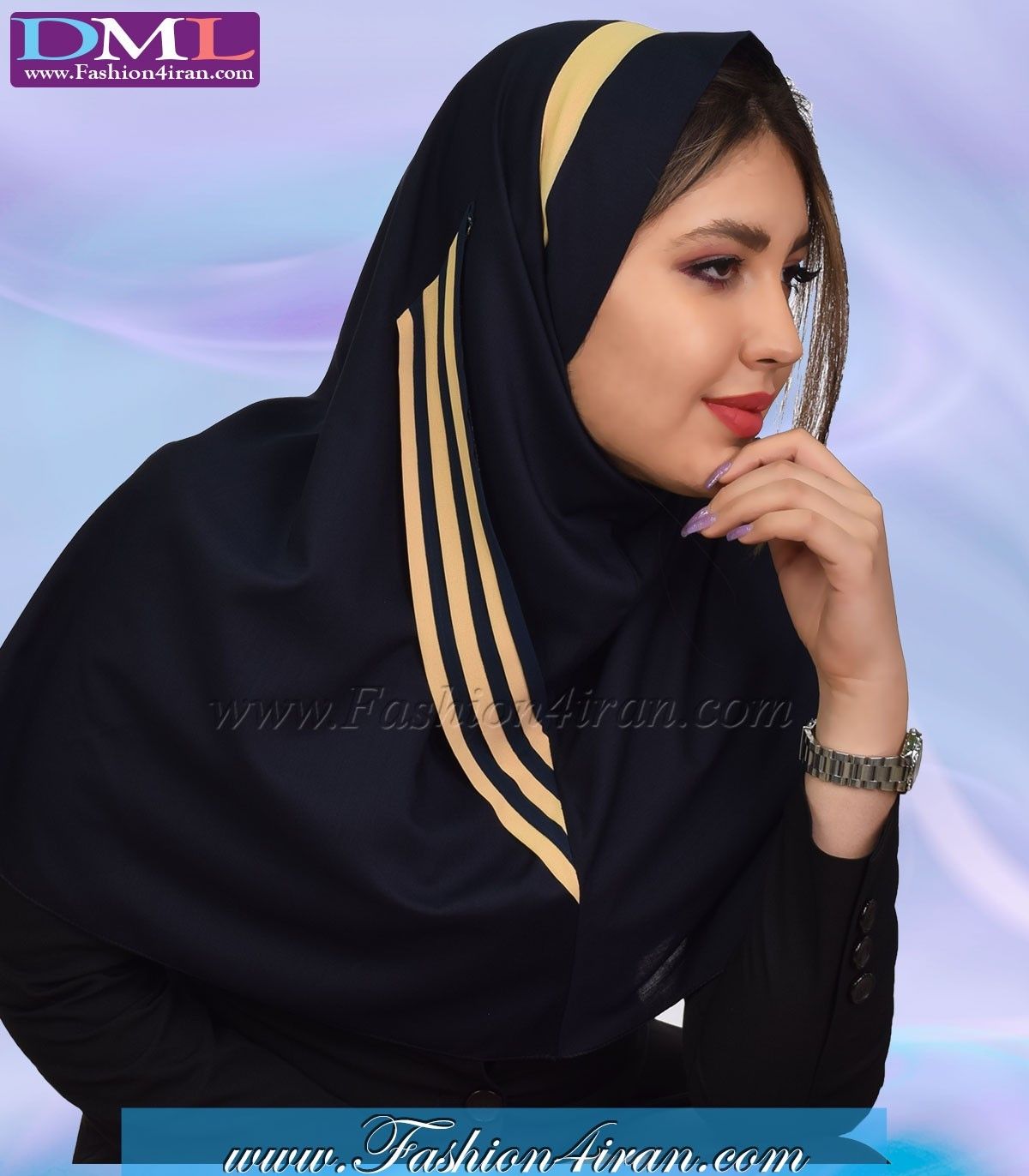 مقنعه فرم نیم دراپه
