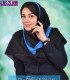 مقنعه حریر فیروزه‌ای کد 21
