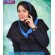 مقنعه حریر فیروزه‌ای کد 21
