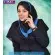 مقنعه حریر فیروزه‌ای کد 21