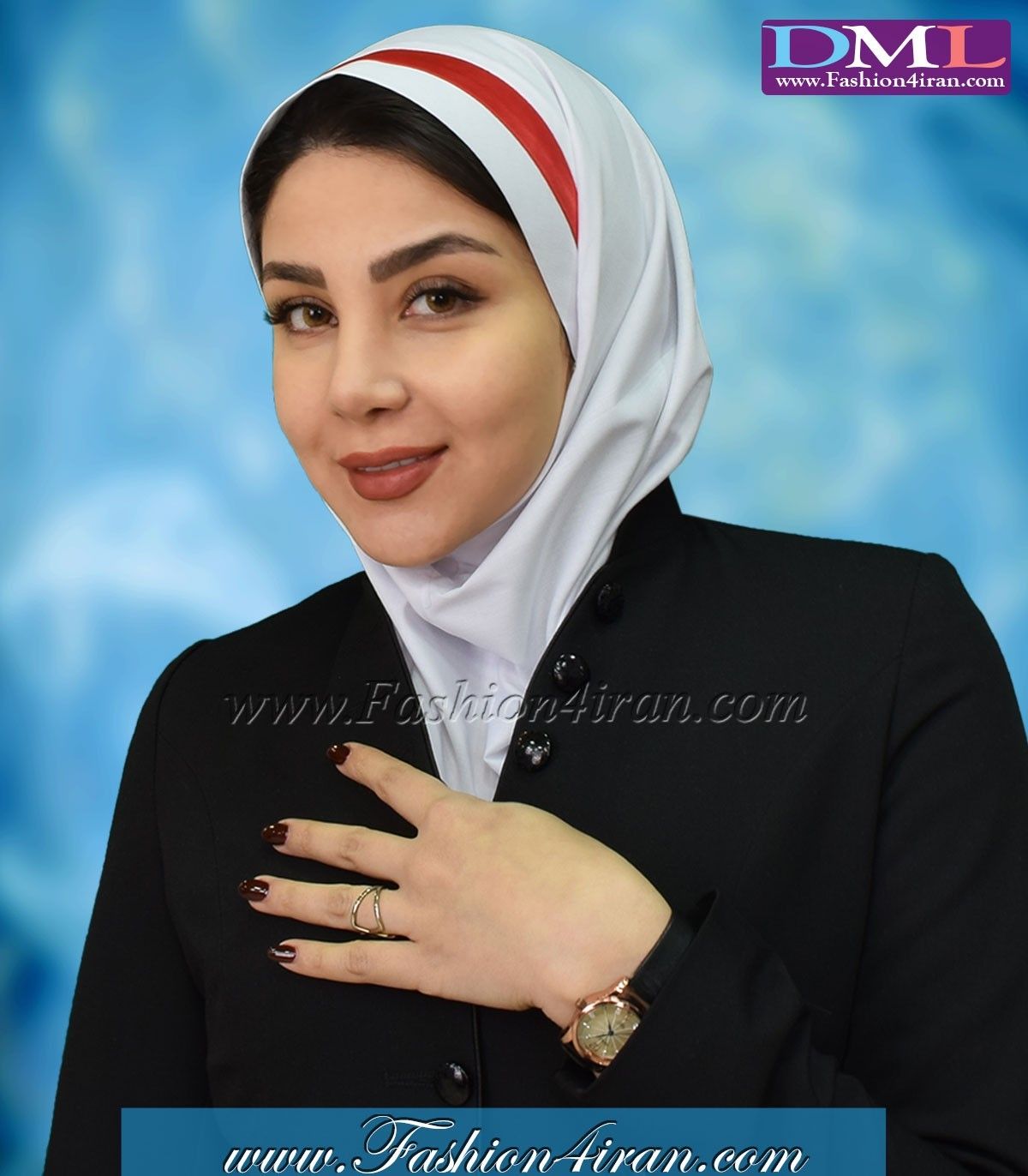مقنعه تلدار سفید