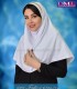 مقنعه سفید تل طلایی
