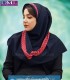 مقنعه فرم کد21 حریر قرمز سفید