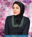 مقنعه فرم اداری حریر سبز