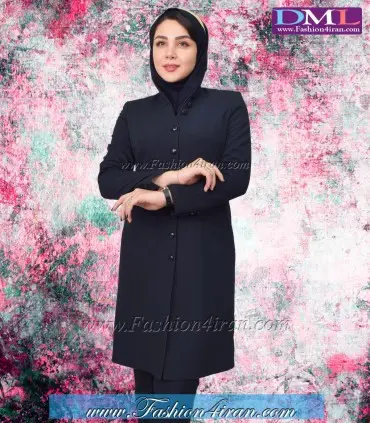 مانتو شلوار فیونا سرمه ای تیره کد 74