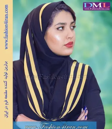 مقنعه با شال زرد کد 42