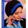 مقنعه فرم با تل آبی کد 40