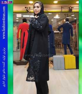 مانتو مجلسی گیپور دار کد 301