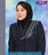 مقنعه کد 43 با حریر شالی طوسی