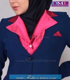 یقه انگلیسی سرخ آبی a801