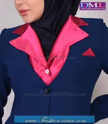 یقه انگلیسی سرخ آبی a801