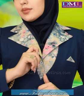 یقه انگلیسی شانتون طرح گل دار a801