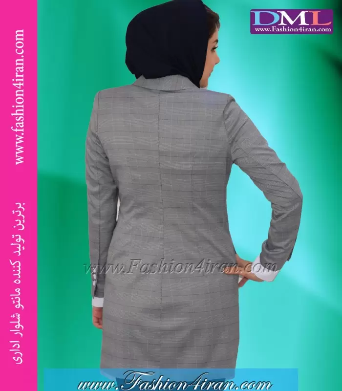 کت تک چهارخانه دکمه سفید کد 53