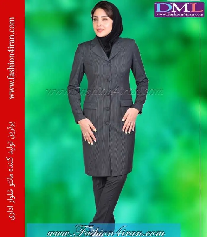مانتو شلوار دیپلمات طوسی کد 109
