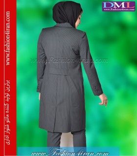 مانتو شلوار دیپلمات طوسی کد 109