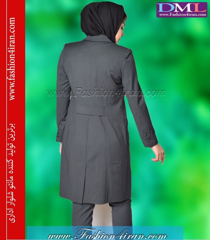 مانتو شلوار دیپلمات طوسی کد 109
