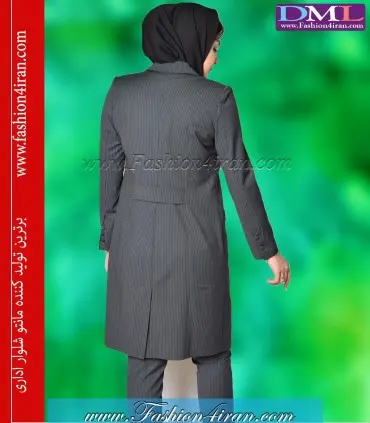 مانتو شلوار دیپلمات طوسی کد 109