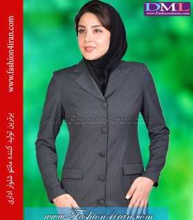 مانتو شلوار دیپلمات طوسی کد 109